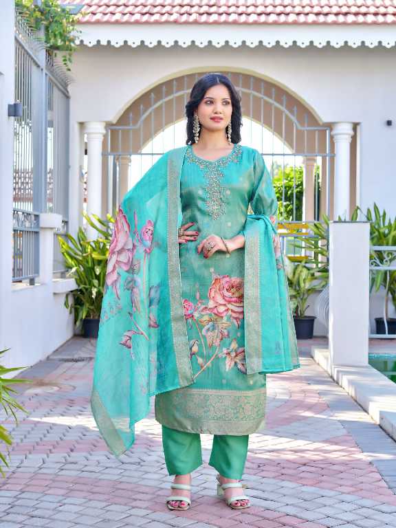 Aanchi Taylor Wholesale 3 Piece Set Straight Concept Readymade Suits