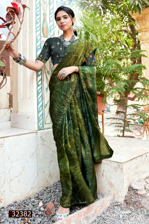 Vallabhi Karuna Vol-5 Wholesale Chiffon With Abstract Print Sarees