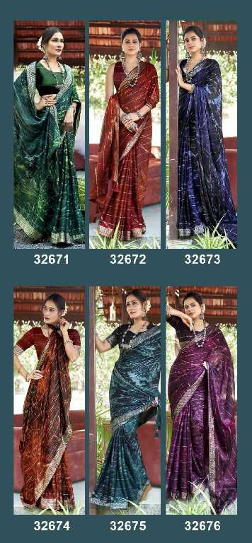 Vallabhi Bansi Wholesale Abstract Print With Foil Embelished Sarees