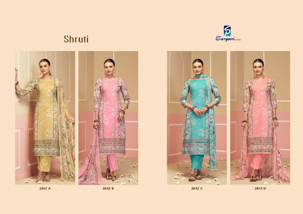 Sargam Shruti Wholesale Pure Camric With Embroidery Work Dress Material