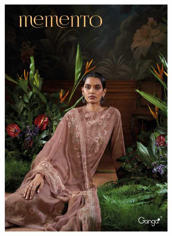 Ganga Memento Wholesale Cotton Dobby With Hand Embroidery Salwar Suits