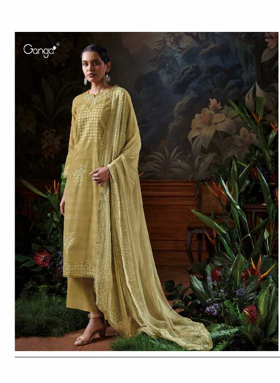 Ganga Memento Wholesale Cotton Dobby With Hand Embroidery Salwar Suits