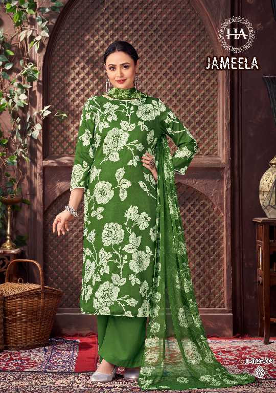 Harshit Jameela Wholesale Pure Zam With Hand Work Dress Material