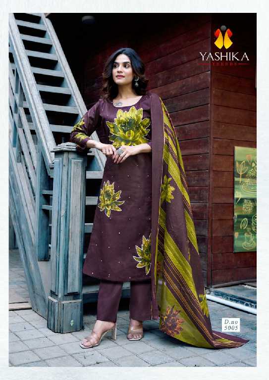 Yashika Dua Vol-5 Wholesale Heavy Cotton With Hand Work Dress Material