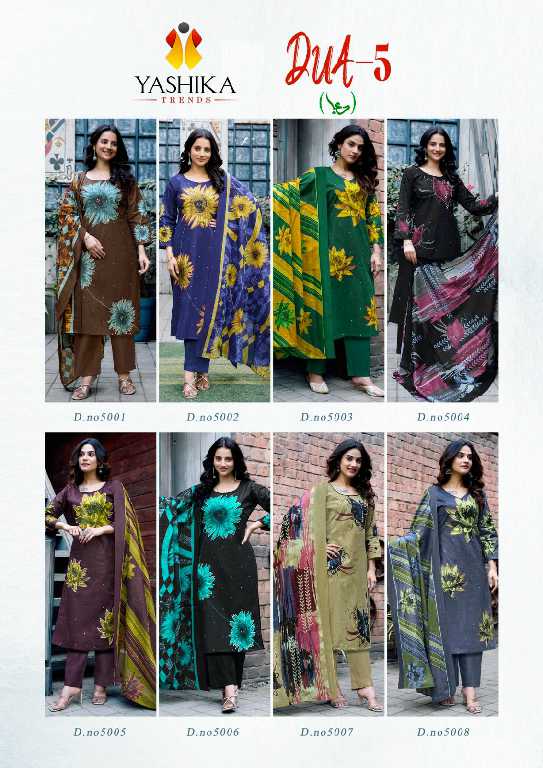 Yashika Dua Vol-5 Wholesale Heavy Cotton With Hand Work Dress Material