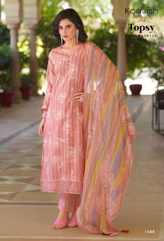 topsy Vol-2 by kaavish lawn cotton colour addition unstitch ladies suit