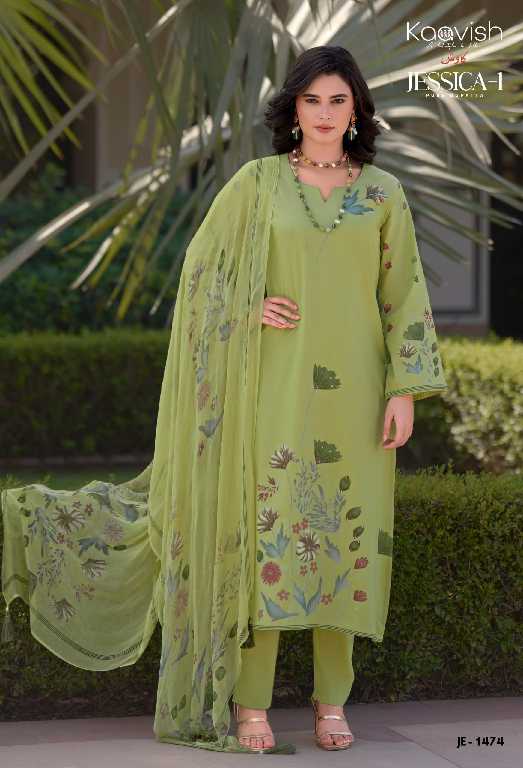 Kaavish Jessica Vol-1 Wholesale Pure Lawn Cotton With Handwork Salwar Suits