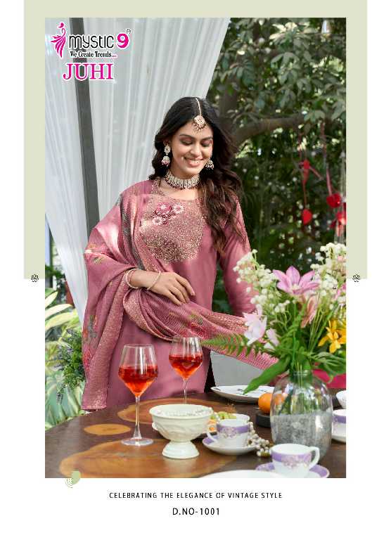 Mystic 9 Juhi Vol-1 Wholesale Gajji Silk Straight Cut Catalogue