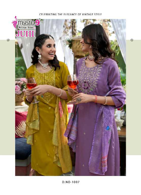 Mystic 9 Juhi Vol-1 Wholesale Gajji Silk Straight Cut Catalogue