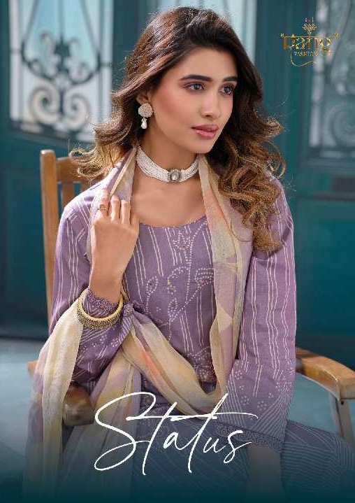 Rang Status Wholesale Swiss Lawn With Embroidery Work Salwar Suits