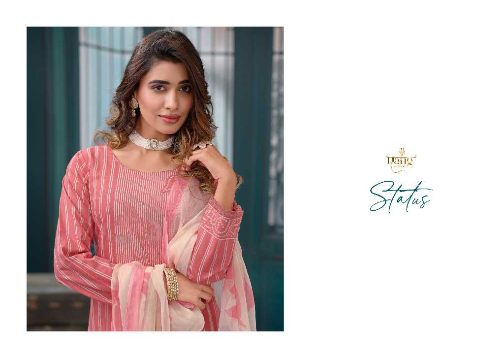 Rang Status Wholesale Swiss Lawn With Embroidery Work Salwar Suits