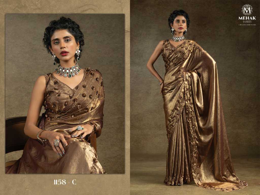 Mehak 1158A To 1158E Colour Wholesale Party Wear Ethnic Sarees