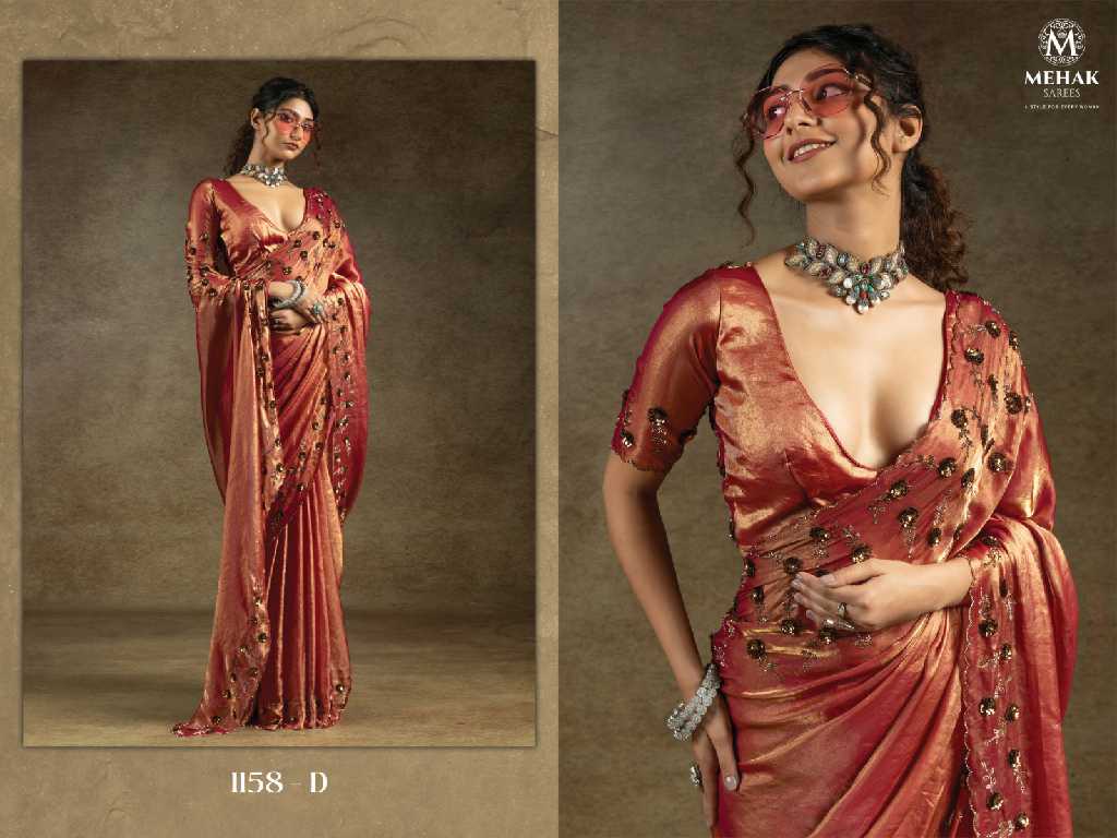 Mehak 1158A To 1158E Colour Wholesale Party Wear Ethnic Sarees