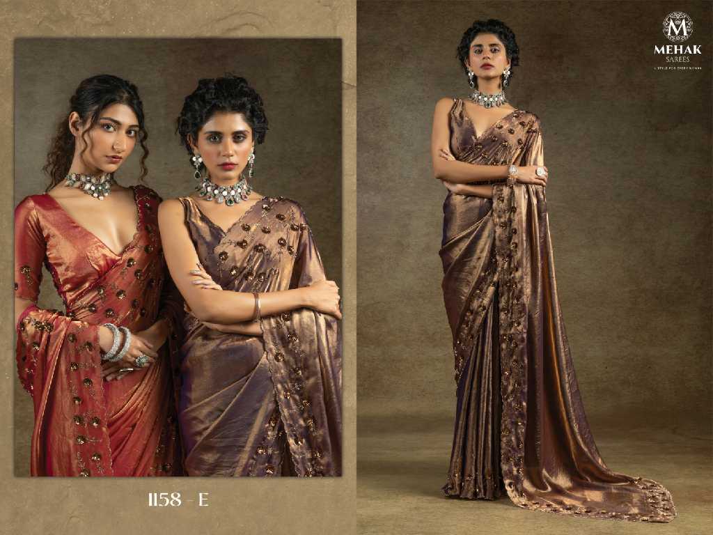 Mehak 1158A To 1158E Colour Wholesale Party Wear Ethnic Sarees