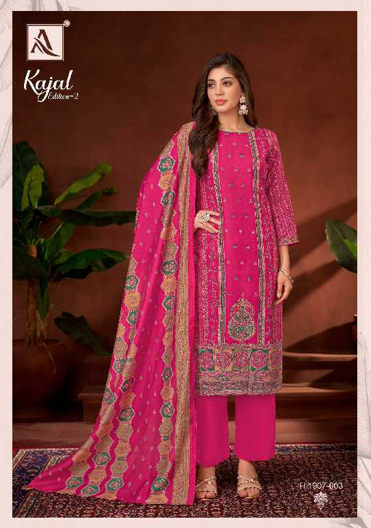 Alok Kajal Vol-2 Wholesale Heavy Viscose Reyon With Fancy Handwork Dress Material