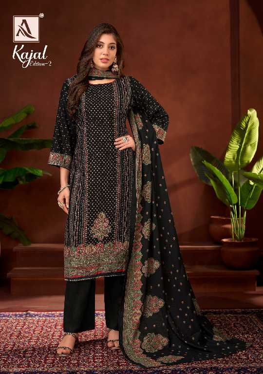 Alok Kajal Vol-2 Wholesale Heavy Viscose Reyon With Fancy Handwork Dress Material