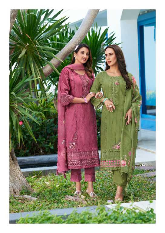 PRM Zoya Wholesale Pure Cotton With Designer Embroidery Work Readymade Suits