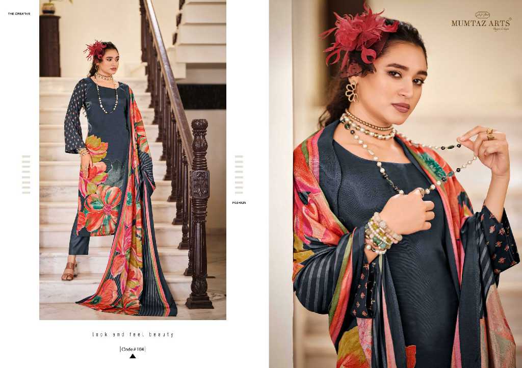 Mumtaz Arts Iconic Wholesale Pure Viscose Muslin With Embroidery Work Dress Material