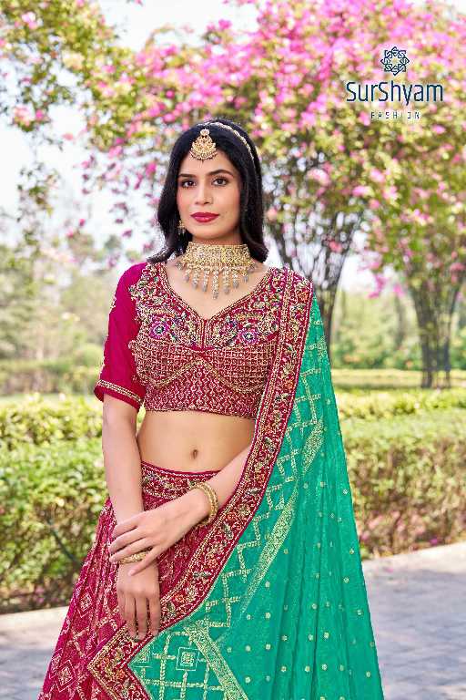 Surshyam Naseehat Wholesale Banarasi Silk Semi Stitched Lehenga Choli