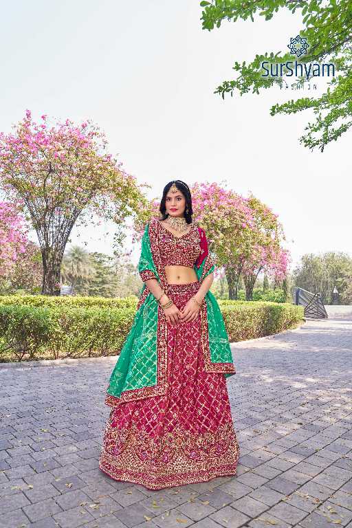 Surshyam Naseehat Wholesale Banarasi Silk Semi Stitched Lehenga Choli