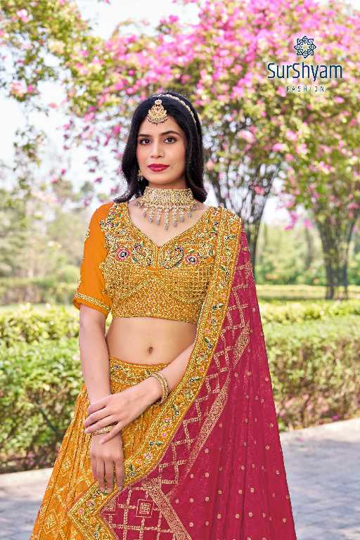 Surshyam Naseehat Wholesale Banarasi Silk Semi Stitched Lehenga Choli