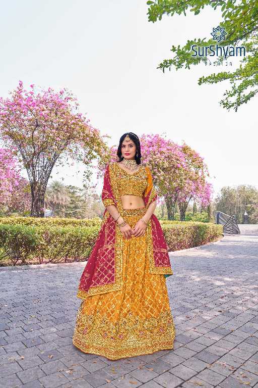 Surshyam Naseehat Wholesale Banarasi Silk Semi Stitched Lehenga Choli