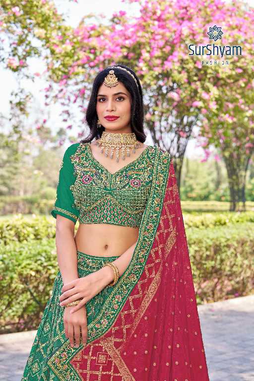 Surshyam Naseehat Wholesale Banarasi Silk Semi Stitched Lehenga Choli