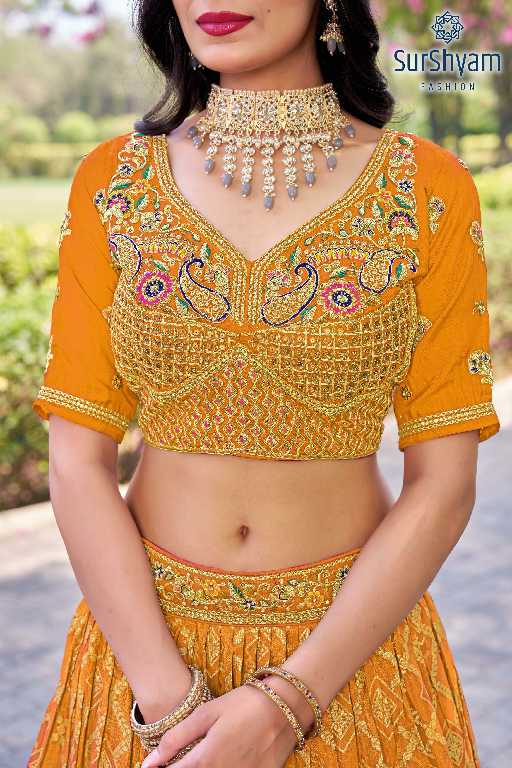 Surshyam Naseehat Wholesale Banarasi Silk Semi Stitched Lehenga Choli