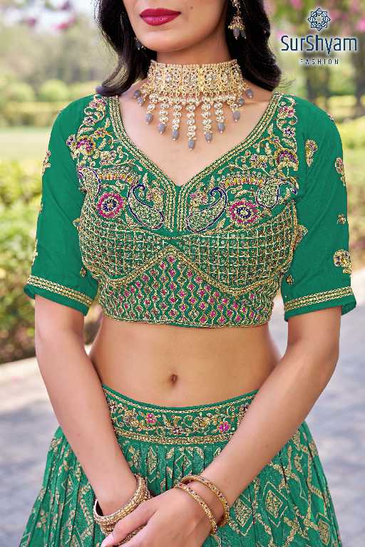 Surshyam Naseehat Wholesale Banarasi Silk Semi Stitched Lehenga Choli