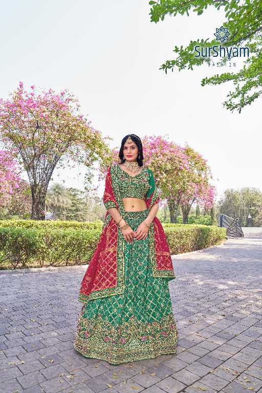 Surshyam Naseehat Wholesale Banarasi Silk Semi Stitched Lehenga Choli