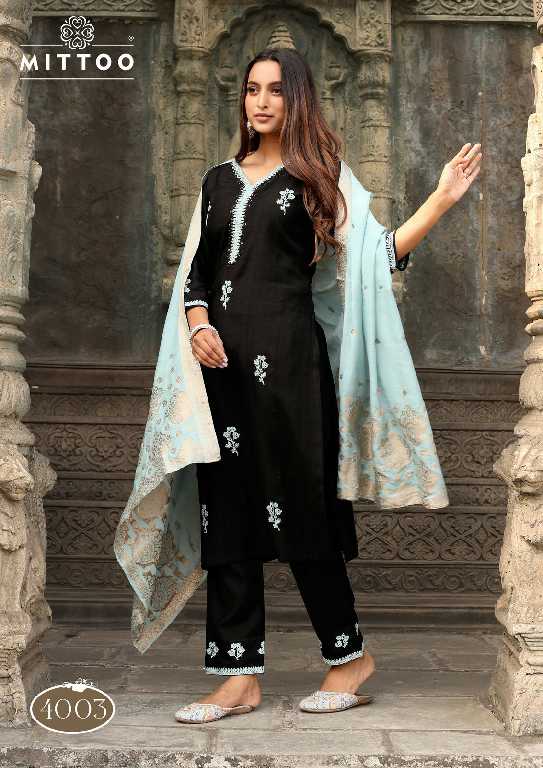Mittoo Saundarya Wholesale Viscose Weaving Kurti With Pant And Dupatta