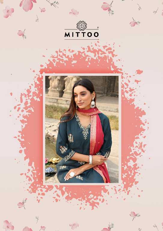 Mittoo Saundarya Wholesale Viscose Weaving Kurti With Pant And Dupatta