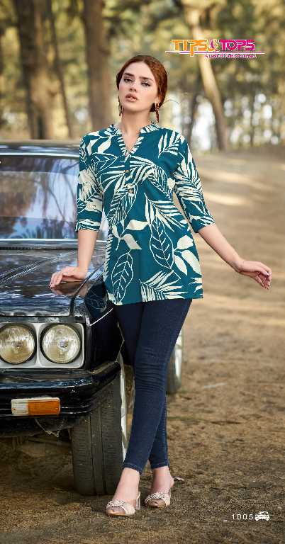 Tips And Tops Cotton Shorties Vol-7 Wholesale Premium Cotton Flex Print Short Tops