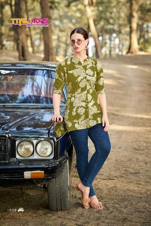Tips And Tops Cotton Shorties Vol-7 Wholesale Premium Cotton Flex Print Short Tops