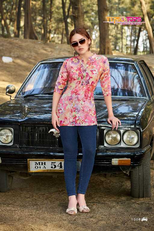 Tips And Tops Cotton Shorties Vol-7 Wholesale Premium Cotton Flex Print Short Tops