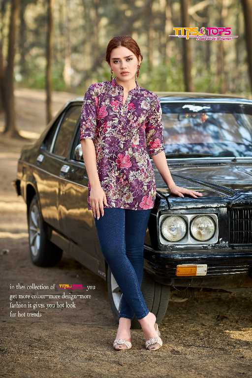 Tips And Tops Cotton Shorties Vol-7 Wholesale Premium Cotton Flex Print Short Tops
