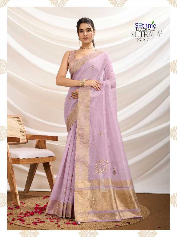 Sethnic Sutrala Vol-2 Wholesale Tissue Linen With Handwork Sarees