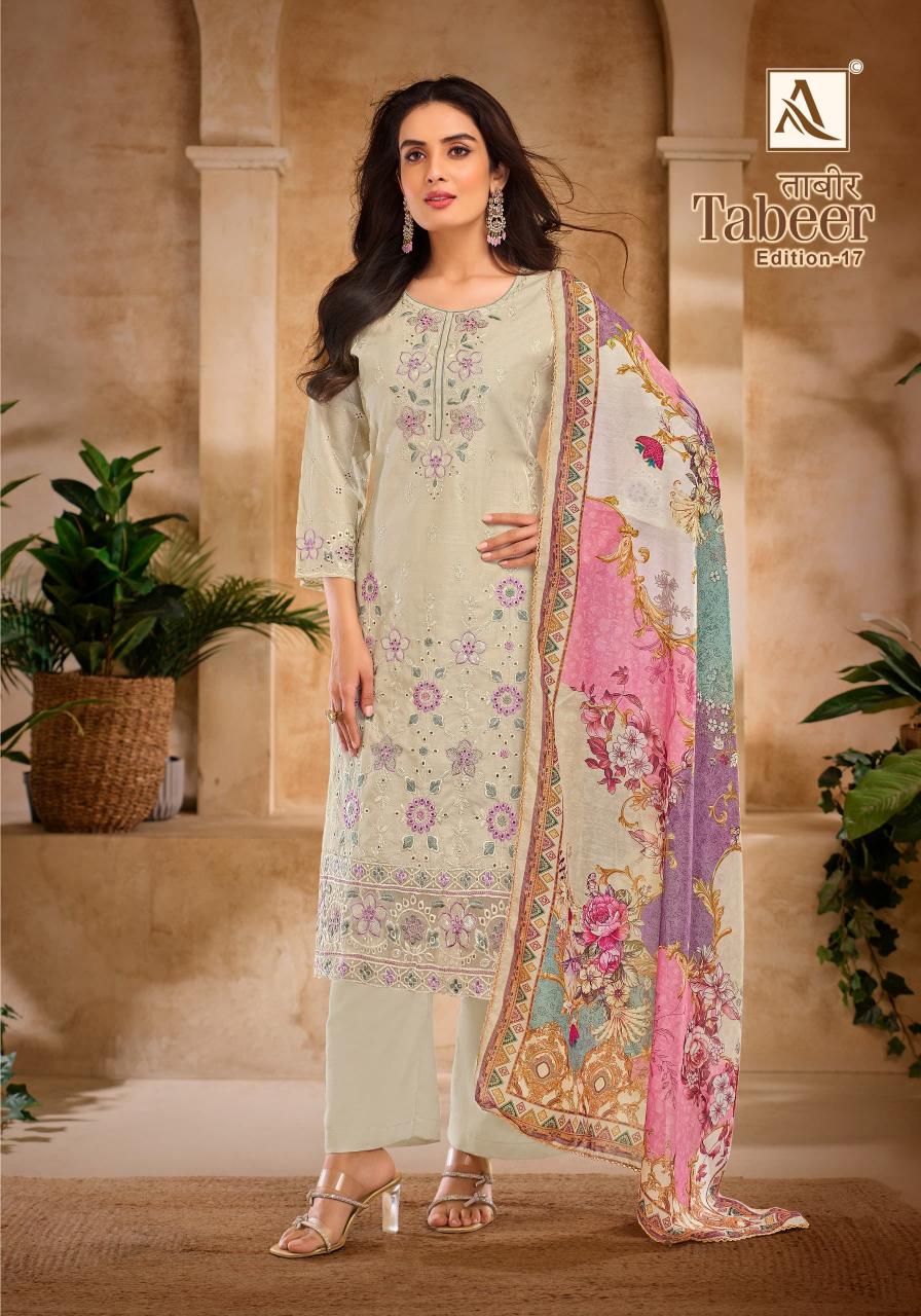 tabeer vol 17 by alok cambric lawn daily wear pakistani suit for womens