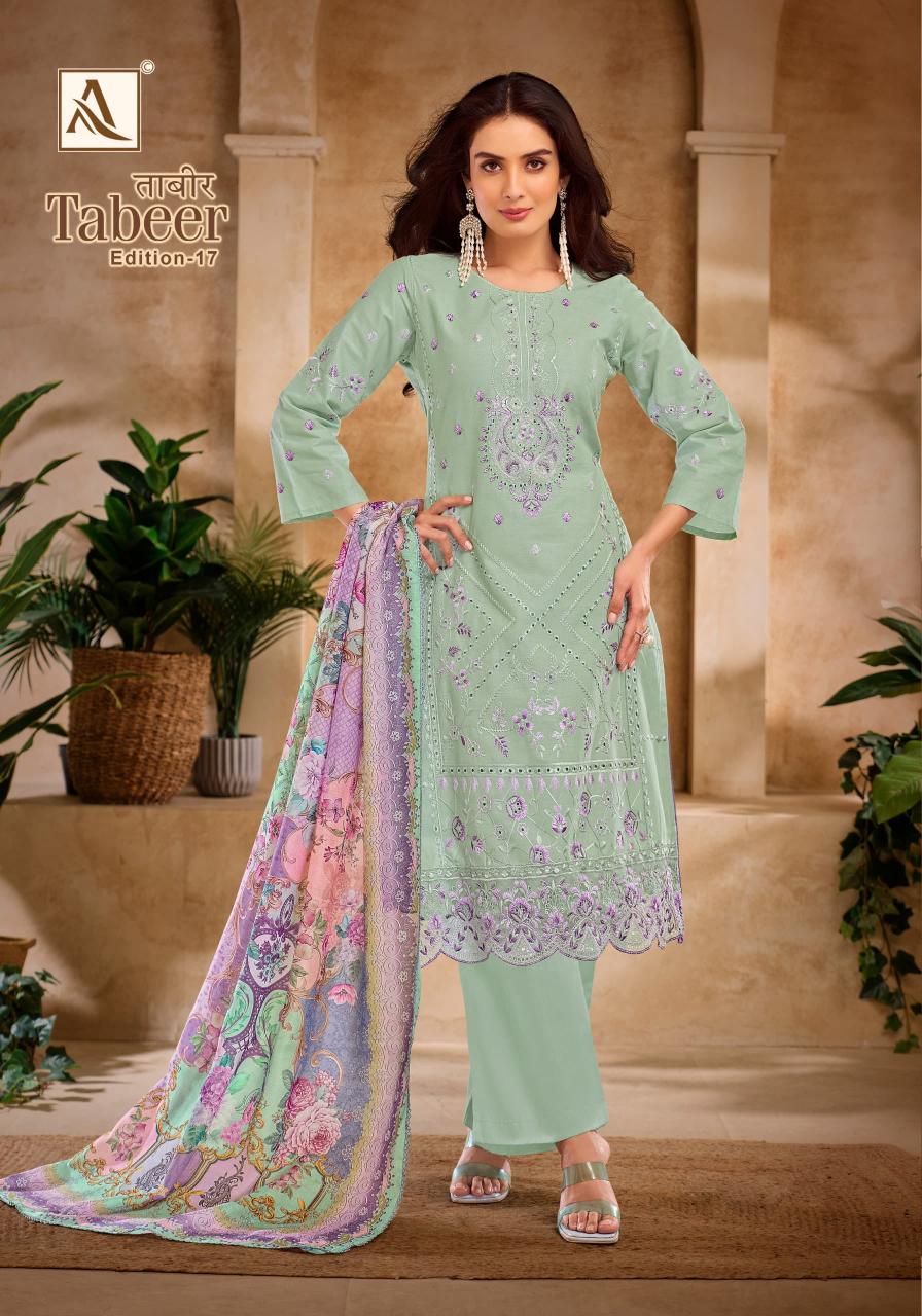 tabeer vol 17 by alok cambric lawn daily wear pakistani suit for womens