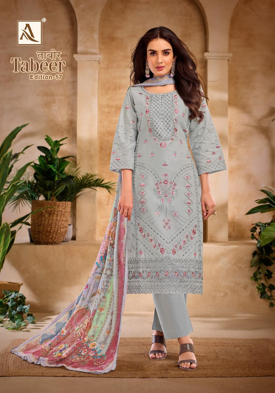 tabeer vol 17 by alok cambric lawn daily wear pakistani suit for womens