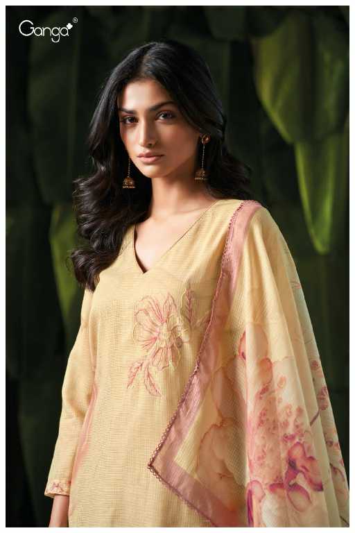 Ganga Beverly S3442 Wholesale Cotton Kota With Embroidery Salwar Suits