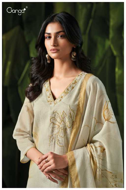 Ganga Beverly S3442 Wholesale Cotton Kota With Embroidery Salwar Suits