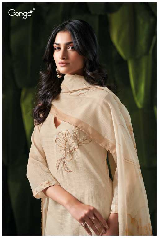 Ganga Beverly S3442 Wholesale Cotton Kota With Embroidery Salwar Suits