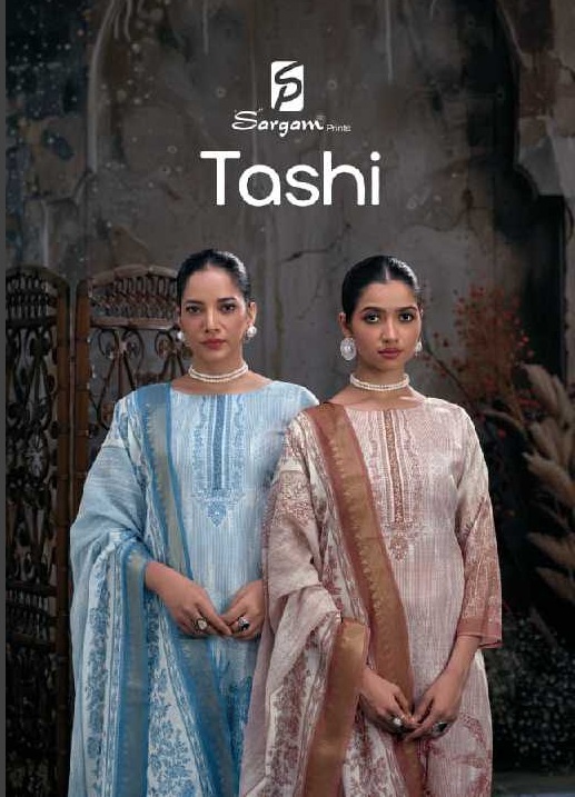 Sargam Tashi Wholesale Pure linen Digital With Embroidery Dress Material