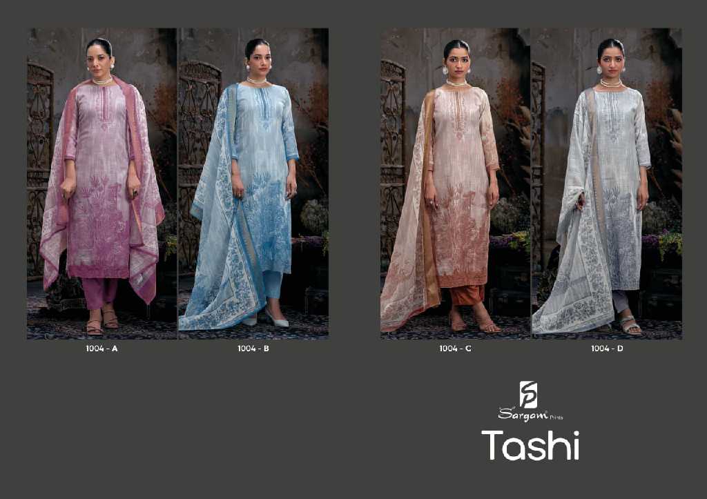 Sargam Tashi Wholesale Pure linen Digital With Embroidery Dress Material