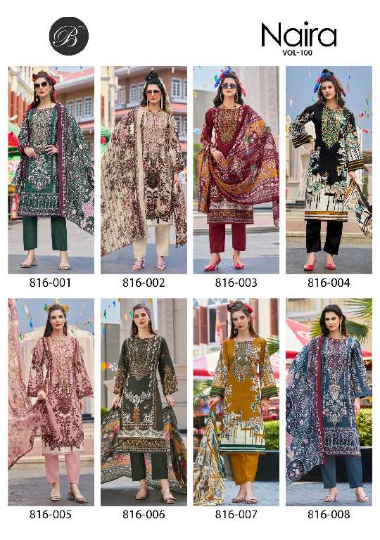 belliza designer naira vol 100 cotton comfortable pakistani dress material