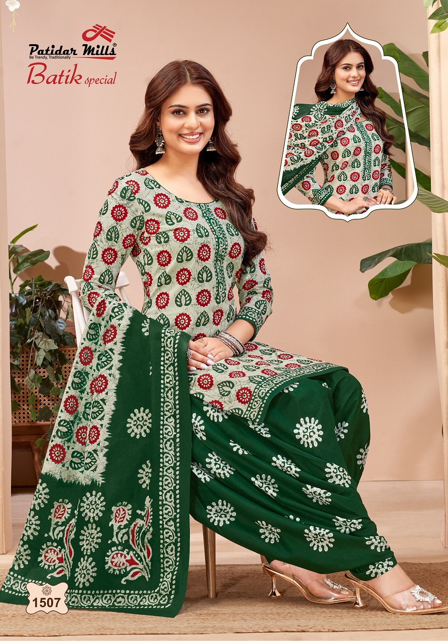 Patidar Batik Special Vol-15 Wholesale Cotton Printed Dress Material