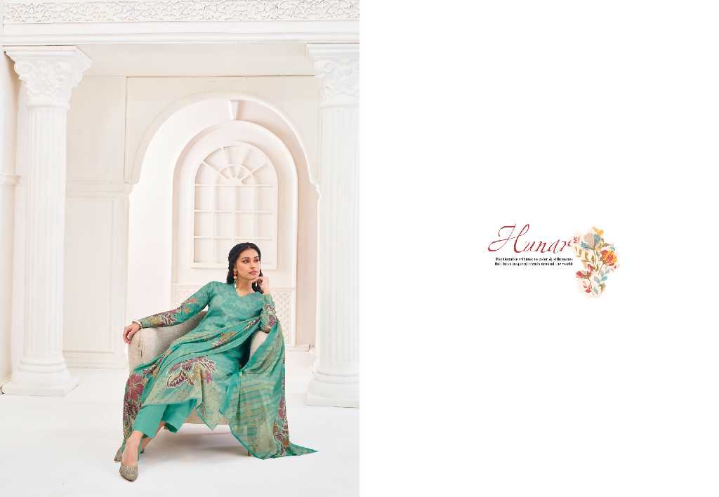 Glossy Simar Hunar Wholesale Pure Lawn Cotton With Handwork Salwar Suits