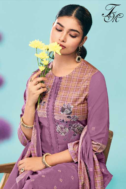 T And M Amrit Wholesale Pure Cotton Lawn With Hand Work Salwar Suits