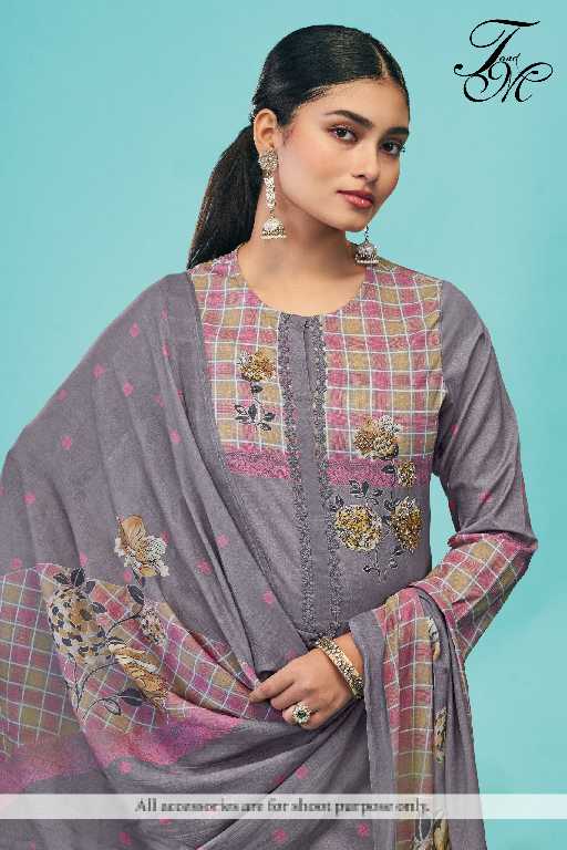 T And M Amrit Wholesale Pure Cotton Lawn With Hand Work Salwar Suits